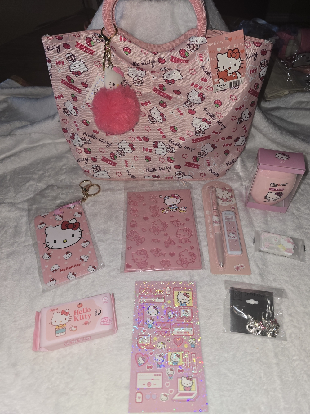 Hello Kitty Pink Tote Bag and Accessories Set - Hello Kitty